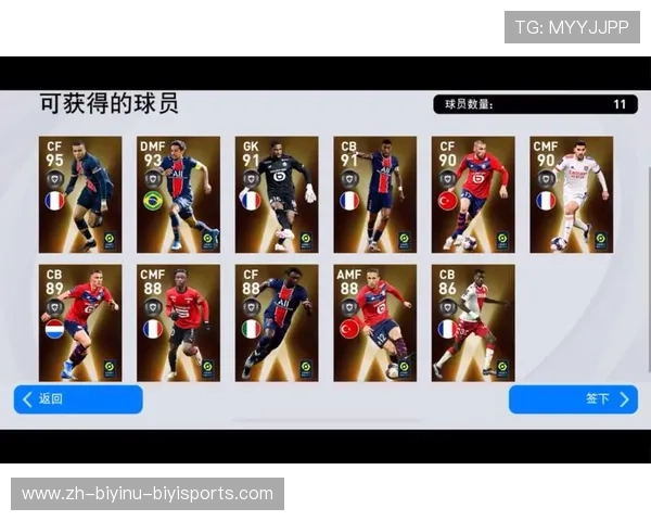 实况足球游戏中法甲球员包内容及球员评分